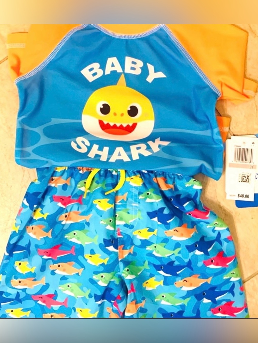 Nickelodeon Baby Shark Rashguard Top & Trunks Set - Picture 2 of 6